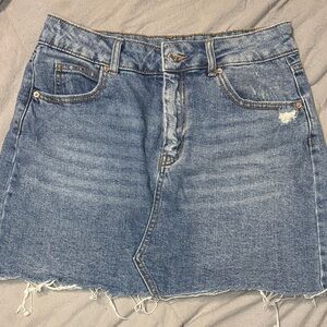 wild fable Light Blue Distressed Denim Mini Skirt
